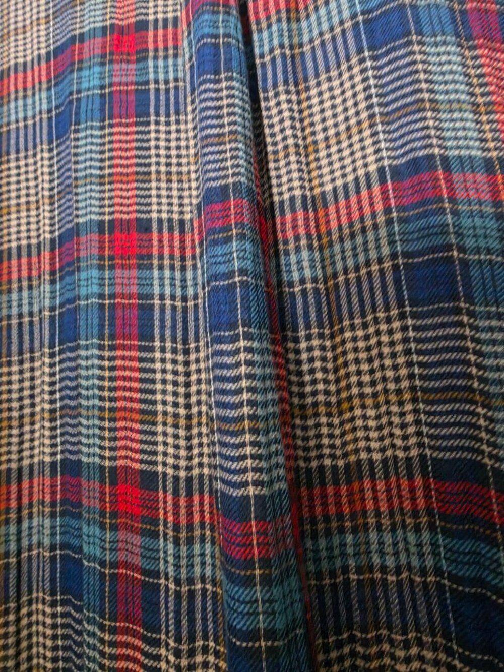 Natural Life Cooper Shirt Navy Red Plaid Cotton Dress Sz XL - Picture 5 of 14